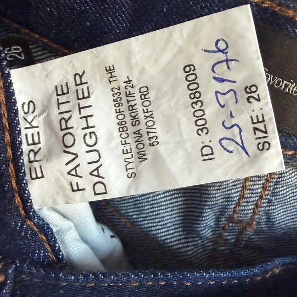 Favorite Daughter Winona Dark Indigo long Denim Skirt sz. 26 - Picture 6 of 7